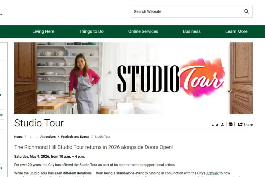 Richmond Hill Open Doors and Studio Tour 2026