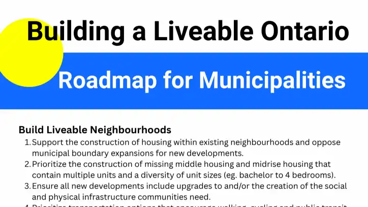 Liveable Ontario Puts Growth on the Ballot