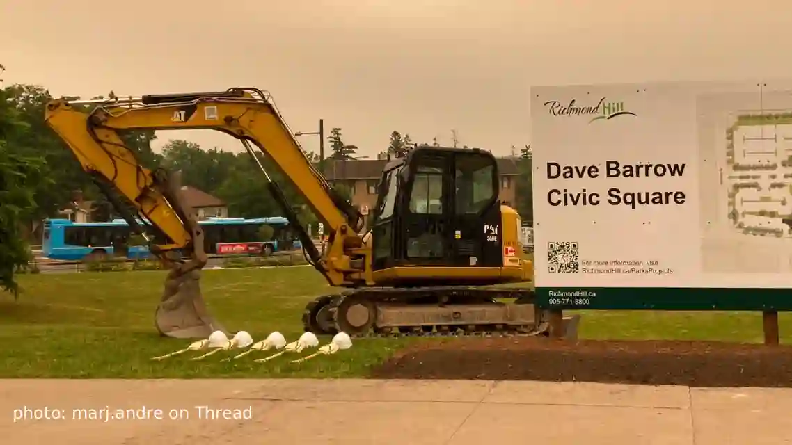 Construction has officially begun on a new year-round gathering place beside the Central Library, featuring an outdoor stage, skating rink, event spaces and natural areas.