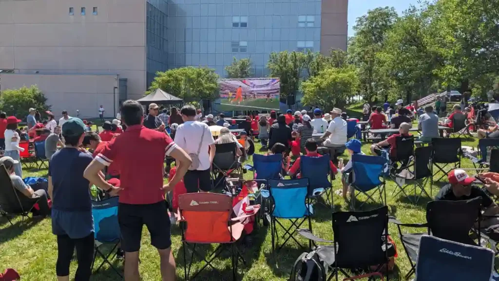 FIFA World Cup watch party at the Dave Barrow Square