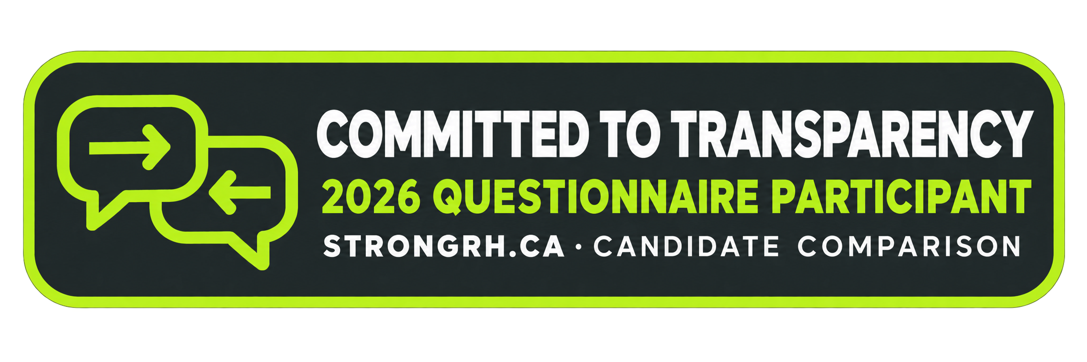 Strong Richmond Hill Committed to Transparency badge